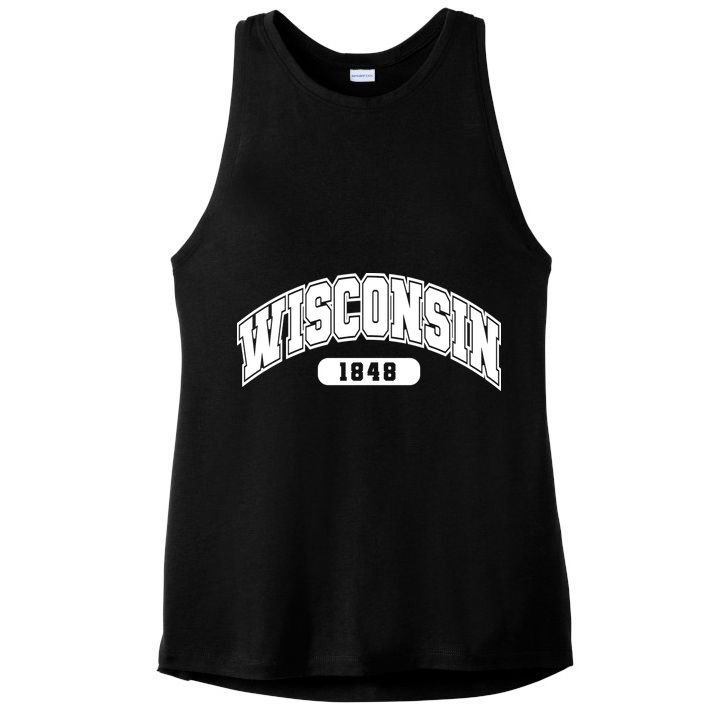 Wisconsin Collegiate Style 1848 Ladies PosiCharge Tri-Blend Wicking Tank