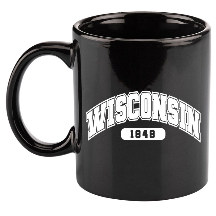 Wisconsin Collegiate Style 1848 11oz C Handle Ceramic Mug