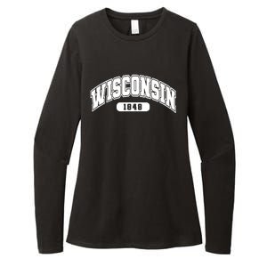 Wisconsin Collegiate Style 1848 Womens CVC Long Sleeve Shirt