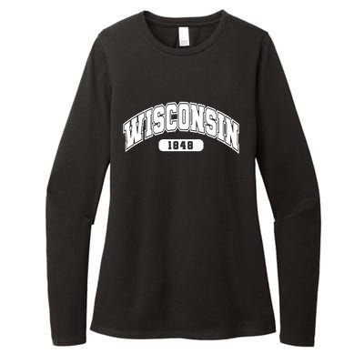 Wisconsin Collegiate Style 1848 Womens CVC Long Sleeve Shirt