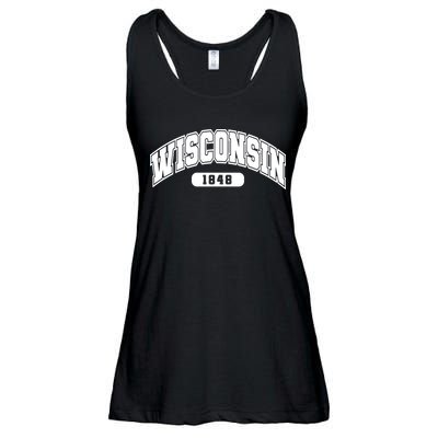Wisconsin Collegiate Style 1848 Ladies Essential Flowy Tank