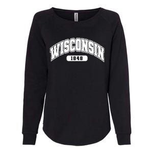 Wisconsin Collegiate Style 1848 Womens California Wash Sweatshirt