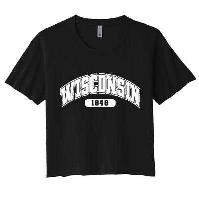 Wisconsin Collegiate Style 1848 Crop Top