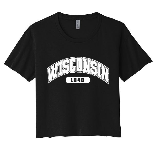 Wisconsin Collegiate Style 1848 Crop Top