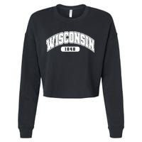 Wisconsin Collegiate Style 1848 Cropped Pullover Crew