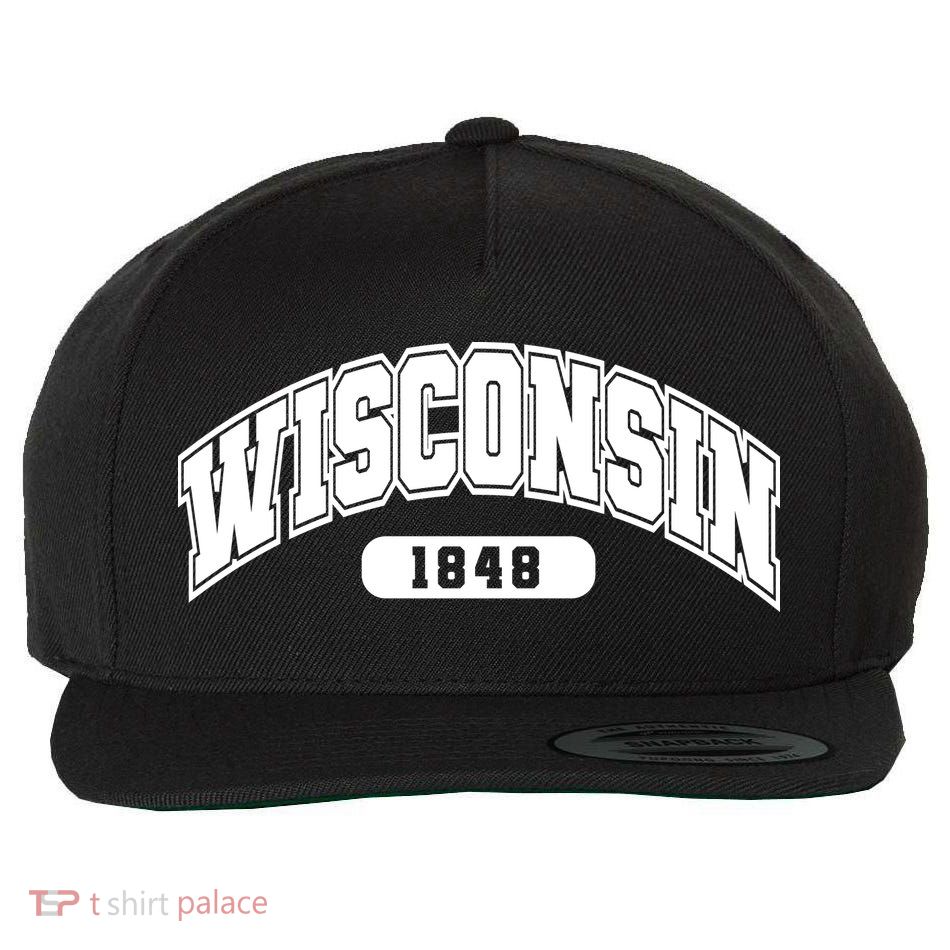 Wisconsin Collegiate Style 1848 Wool Snapback Cap