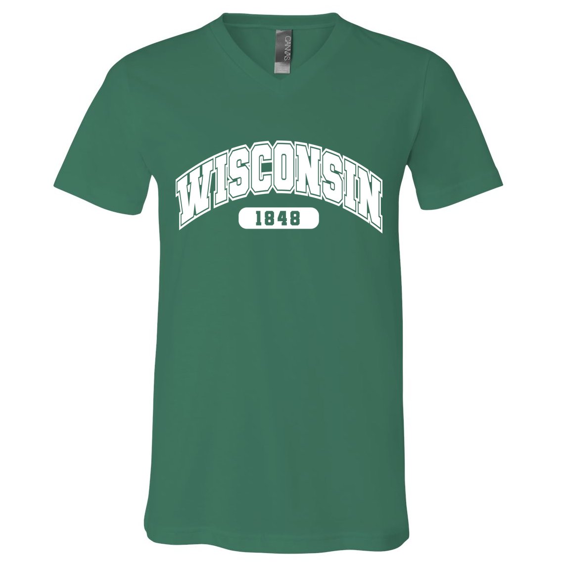 Wisconsin Collegiate Style 1848 V-Neck T-Shirt