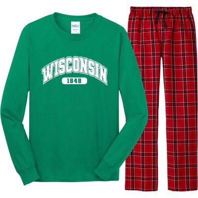 Wisconsin Collegiate Style 1848 Long Sleeve Pajama Set