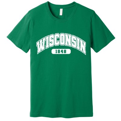 Wisconsin Collegiate Style 1848 Premium T-Shirt