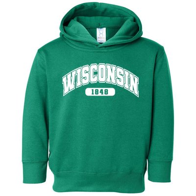 Wisconsin Collegiate Style 1848 Toddler Hoodie