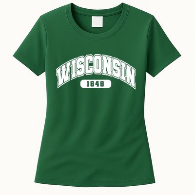 Wisconsin Collegiate Style 1848 Womens T-Shirt