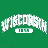 Wisconsin Collegiate Style 1848 Womens T-Shirt