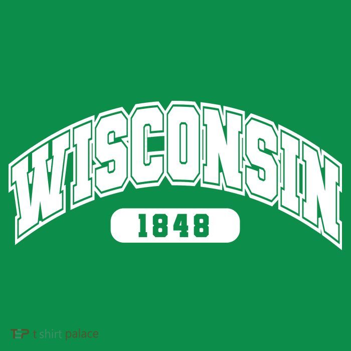 Wisconsin Collegiate Style 1848 Womens T-Shirt