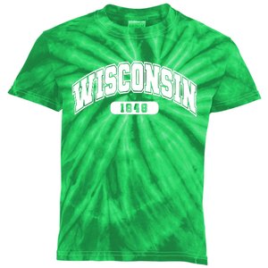 Wisconsin Collegiate Style 1848 Kids Tie-Dye T-Shirt