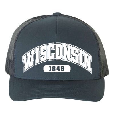 Wisconsin Collegiate Style 1848 Yupoong Adult 5-Panel Trucker Hat