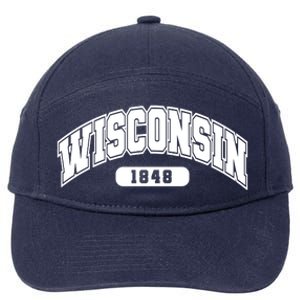 Wisconsin Collegiate Style 1848 7-Panel Snapback Hat