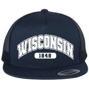 Wisconsin Collegiate Style 1848 Flat Bill Trucker Hat