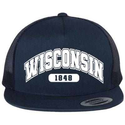 Wisconsin Collegiate Style 1848 Flat Bill Trucker Hat