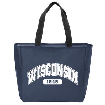 Wisconsin Collegiate Style 1848 Zip Tote Bag