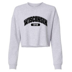 Wisconsin Collegiate Style 1848 Cropped Pullover Crew