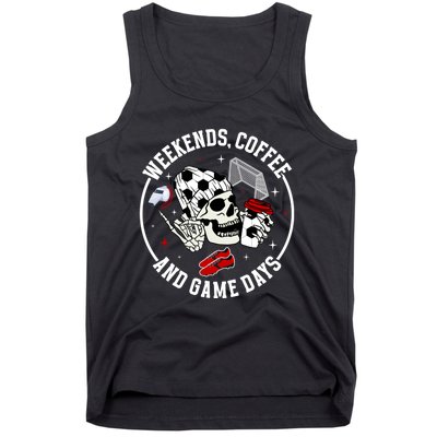 Weekends Coffee Soccer Mom Of A Soccer Player Mama Halloween Tank Top