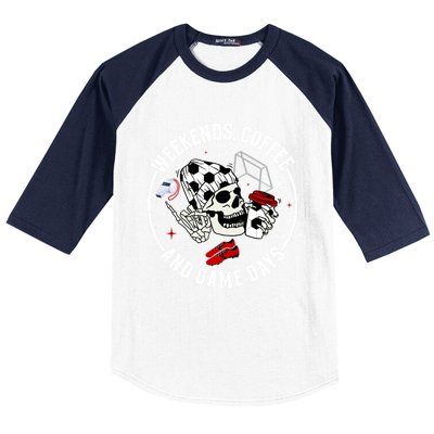 Weekends Coffee Soccer Mom Of A Soccer Player Mama Halloween Baseball Sleeve Shirt