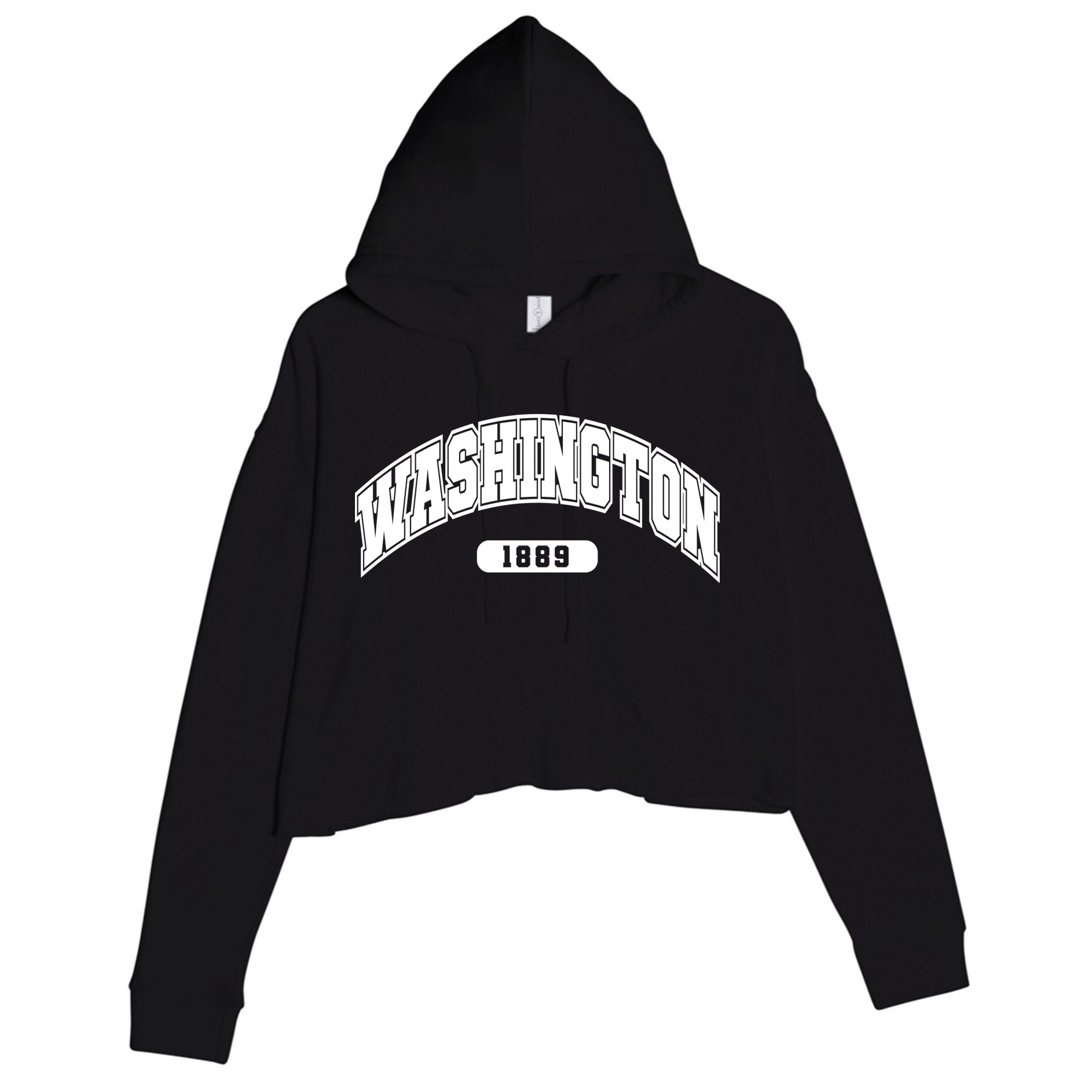 Washington Collegiate Style 1889 Crop Fleece Hoodie