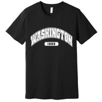 Washington Collegiate Style 1889 Premium T-Shirt