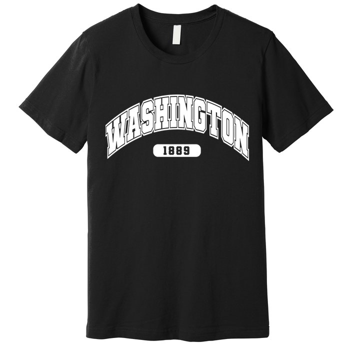 Washington Collegiate Style 1889 Premium T-Shirt