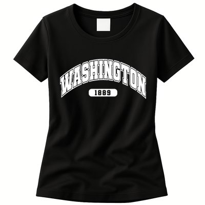 Washington Collegiate Style 1889 Womens T-Shirt