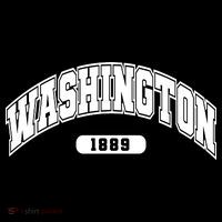 Washington Collegiate Style 1889 Womens T-Shirt