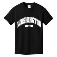 Washington Collegiate Style 1889 Kids T-Shirt