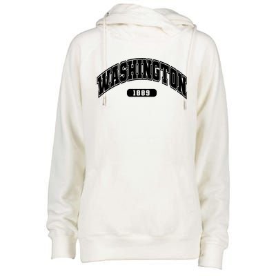 Washington Collegiate Style 1889 Womens Funnel Neck Pullover Hood