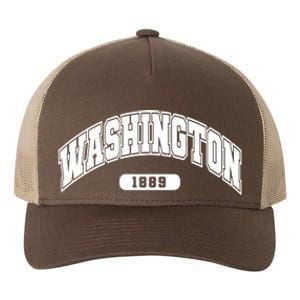 Washington Collegiate Style 1889 Yupoong Adult 5-Panel Trucker Hat