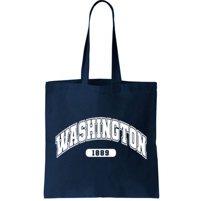 Washington Collegiate Style 1889 Tote Bag