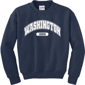 Washington Collegiate Style 1889 Kids Sweatshirt