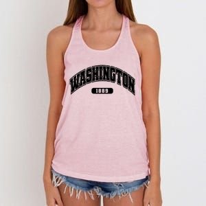 Washington Collegiate Style 1889 Women's Knotted Racerback Tank