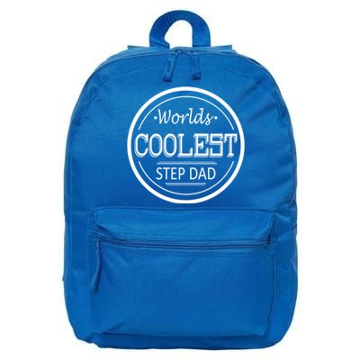 Worlds Coolest Step Dad Gift 16 in Basic Backpack