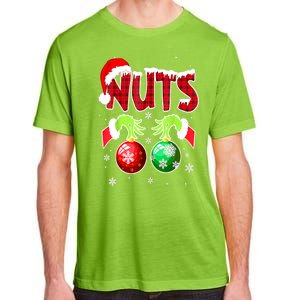 Women Christmas Snow Couples Chest Nuts Matching Chestnuts Xmas Gift Adult ChromaSoft Performance T-Shirt