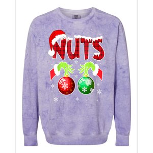 Women Christmas Snow Couples Chest Nuts Matching Chestnuts Xmas Gift Colorblast Crewneck Sweatshirt