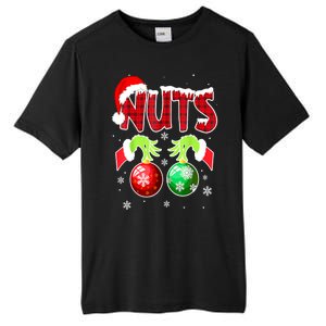 Women Christmas Snow Couples Chest Nuts Matching Chestnuts Xmas Gift Tall Fusion ChromaSoft Performance T-Shirt