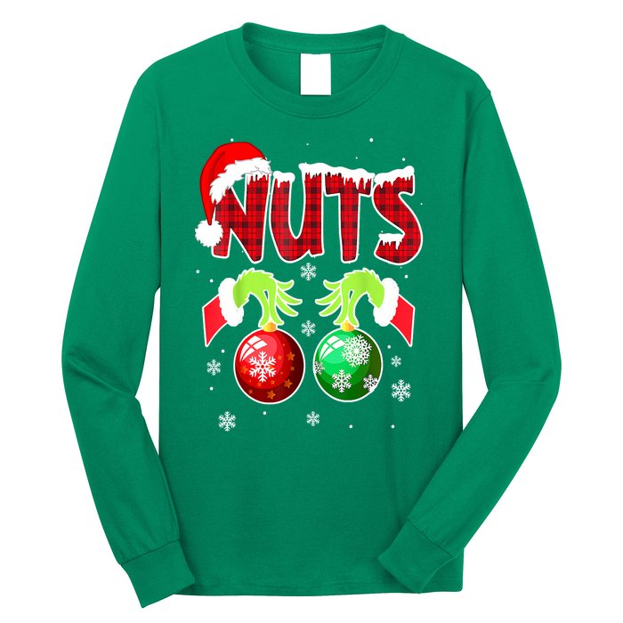 Women Christmas Snow Couples Chest Nuts Matching Chestnuts Xmas Gift Long Sleeve Shirt