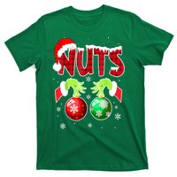 Women Christmas Snow Couples Chest Nuts Matching Chestnuts Xmas Gift T-Shirt