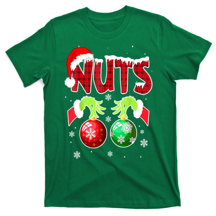 Women Christmas Snow Couples Chest Nuts Matching Chestnuts Xmas Gift T-Shirt