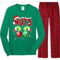 Women Christmas Snow Couples Chest Nuts Matching Chestnuts Xmas Gift Long Sleeve Pajama Set