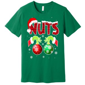 Women Christmas Snow Couples Chest Nuts Matching Chestnuts Xmas Gift Premium T-Shirt