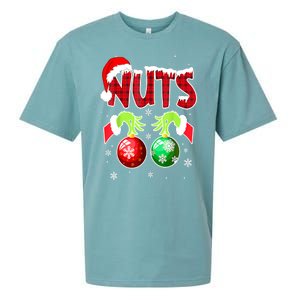 Women Christmas Snow Couples Chest Nuts Matching Chestnuts Xmas Gift Sueded Cloud Jersey T-Shirt