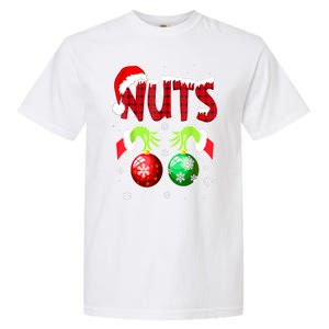 Women Christmas Snow Couples Chest Nuts Matching Chestnuts Xmas Gift Garment-Dyed Heavyweight T-Shirt