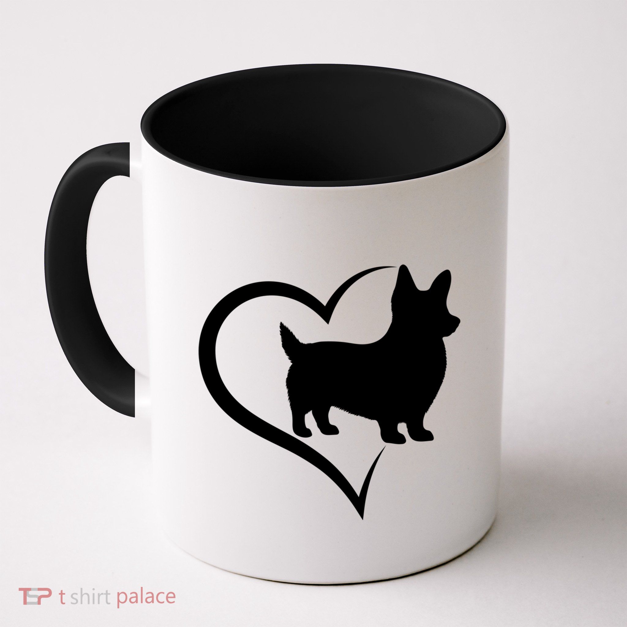 Welsh Corgi Silhouette Heart Love Dog Cute Gift Mug