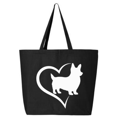 Welsh Corgi Silhouette Heart Love Dog Cute Gift 25L Jumbo Tote